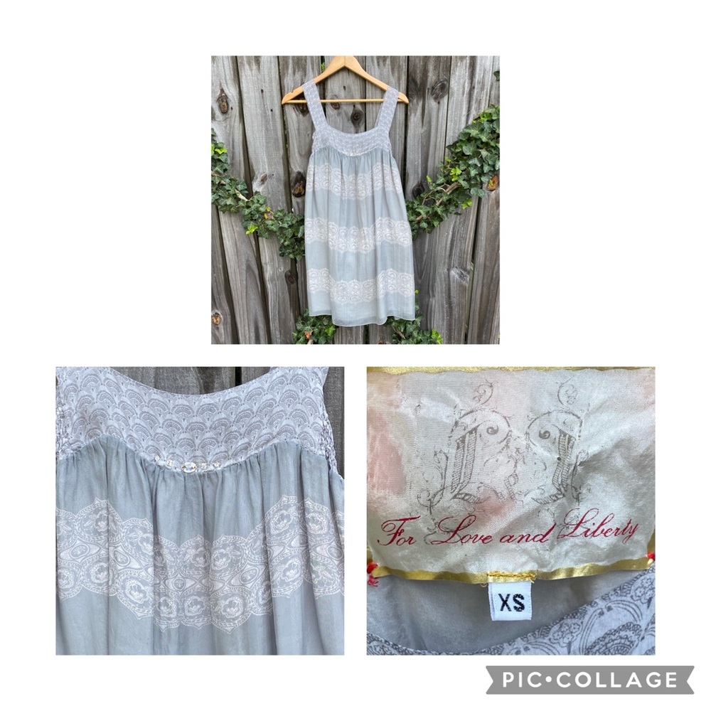 JOHNNY WAS FOR LOVE & LIBERTY Silk Babydoll Dress Size XS